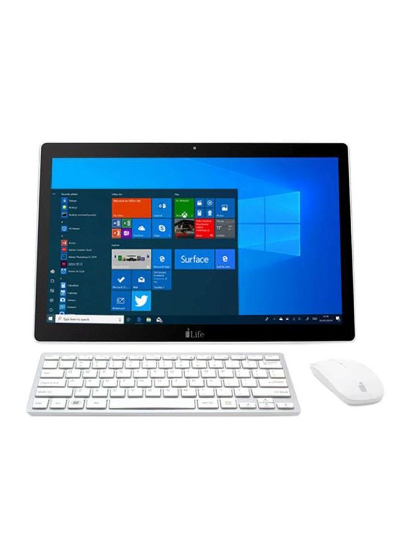 I-life ZEDPC All in One PC with Intel CDC N3350 All-in-One PC (White)