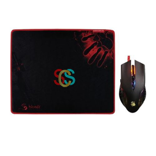 A4 Tech Q8181S Neon X Glide Gaming Mouse & Mouse Pad#SS6144C