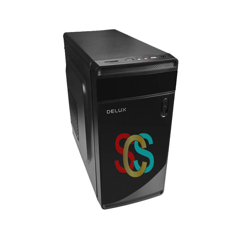Delux DLC-DW301 Mid Tower Black Desktop Case with Standard PSU