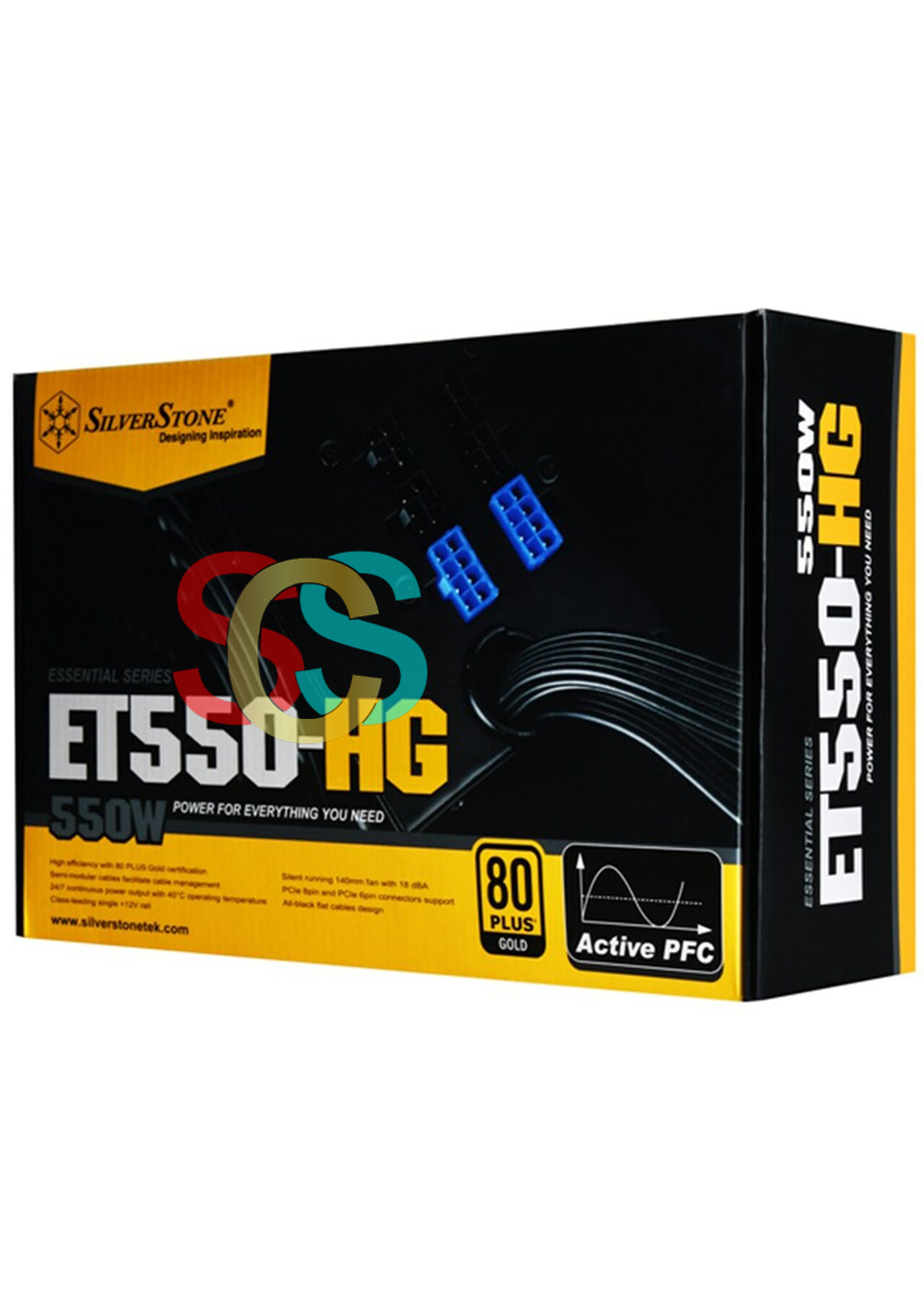SilverStone ET550-HG Essential 550W Semi Modular 80 Plus Gold Certified Power Supply