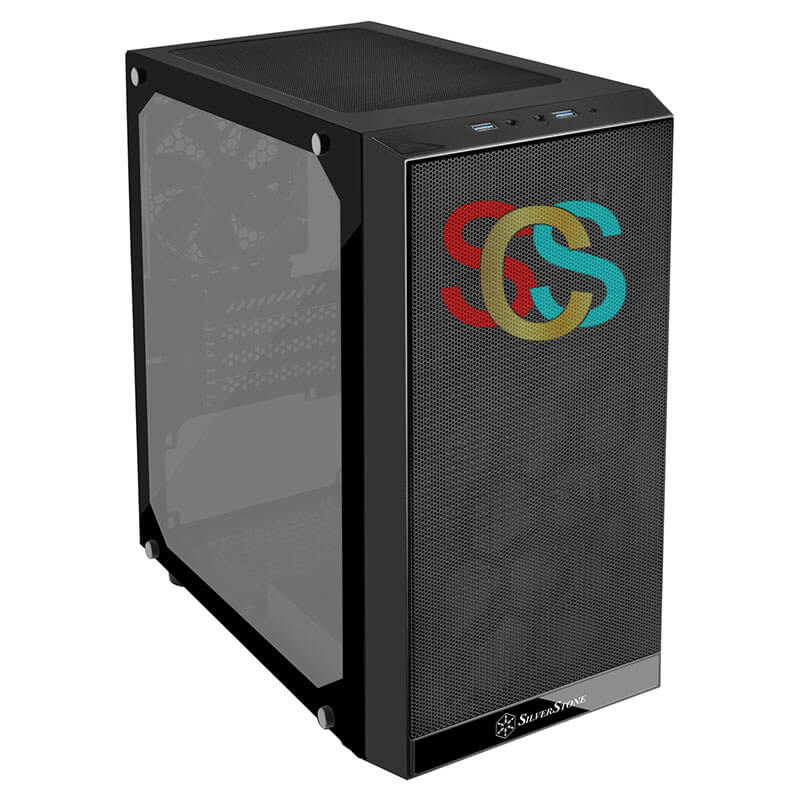 SilverStone PS15 Mini Tower Black (Tempered Glass Window) Micro-ATX Desktop Casing #SST-PS15B-G