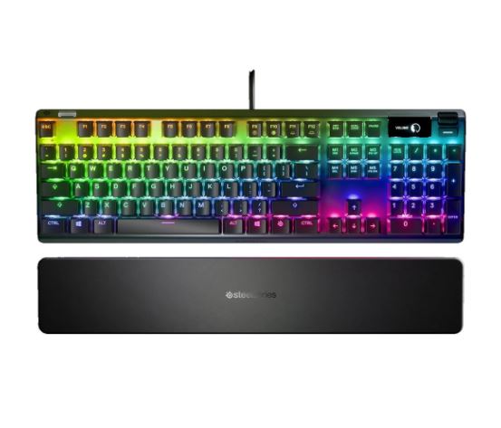 SteelSeries Apex 7 RGB Wired Mechanical Gaming Keyboard with Detachable soft touch magnetic wrist rest