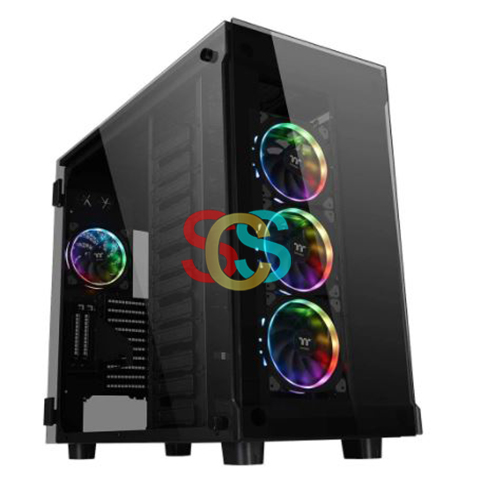 Thermaltake View 91 Tempered Glass RGB Edition 3x Tempered Glass Side Window Super Tower Black Gaming Desktop Case