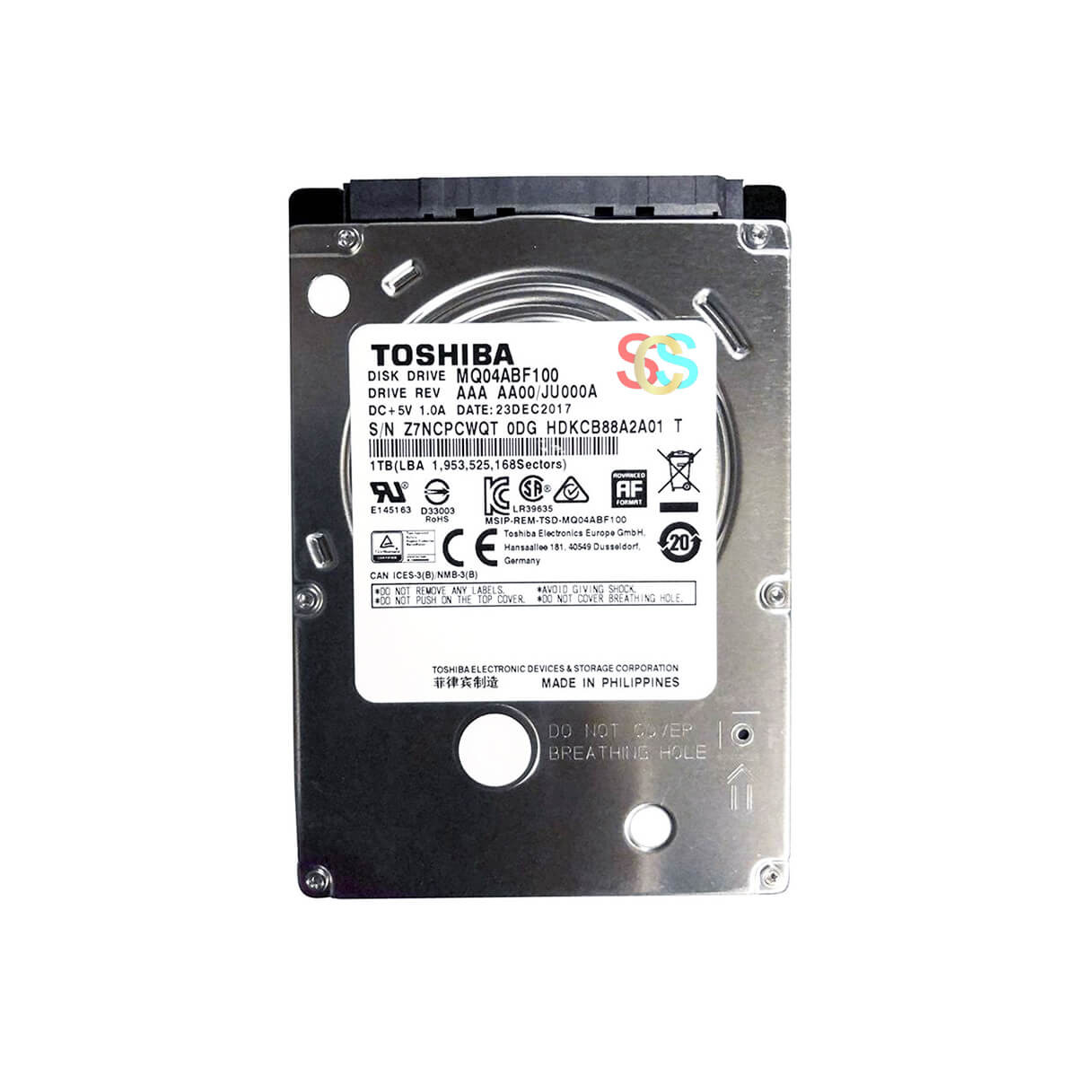 Toshiba 1TB 2.5 Inch SATA 5400RPM