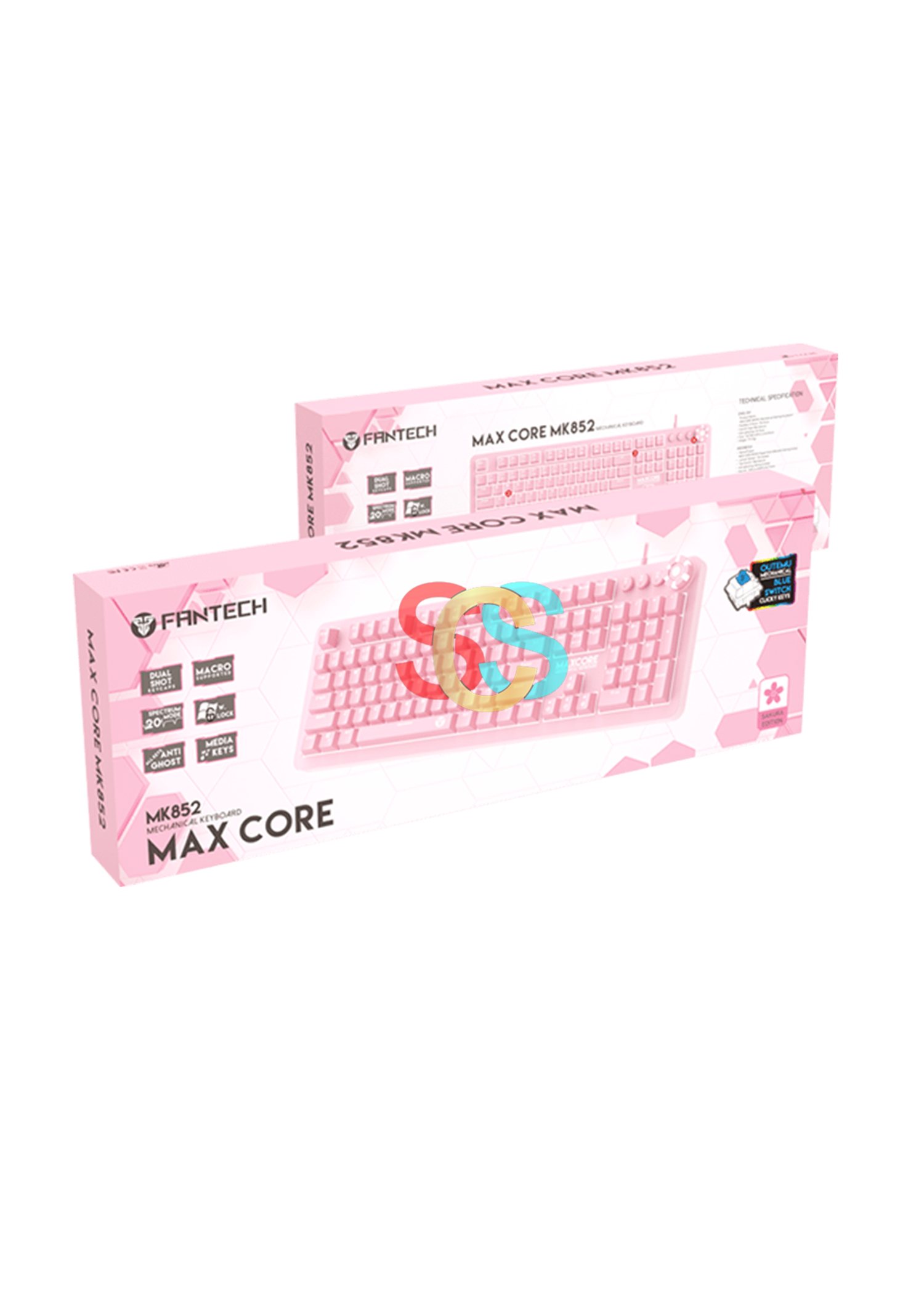 Fantech MK852 Sakura Edition Pink USB Wired Mechanical Gaming Keyboard